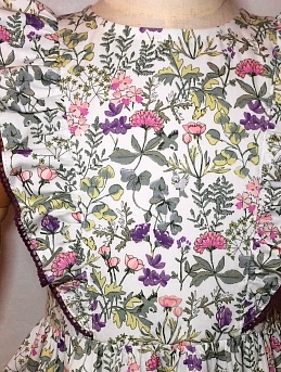 Детское платье из сатина "Летний лужок"