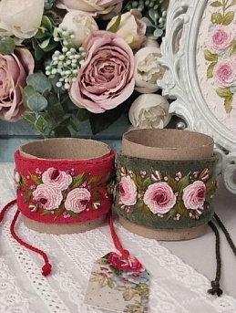 Браслеты из бархата с вышивкой