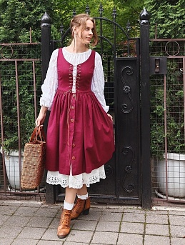 Сарафан ретро из льна костюмного