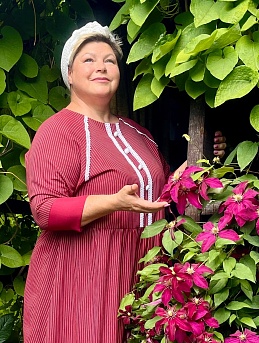 Платье из пестряди в полоску