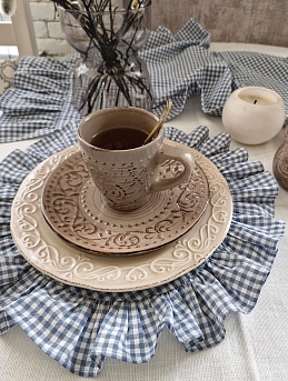 Дорожка и салфетки из вареного хлопка