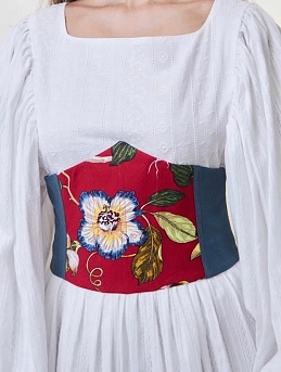 Корсет из интерьерного хлопка "Дикая орхидея" 