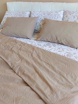 Постельное белье из вареного хлопка и полульна "Шармэль"