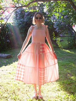 Платье в технике пэчворк из вареного хлопка