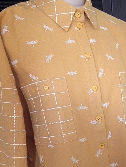 Женская рубашка оверсайз из теплого хлопка