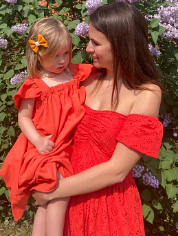 Детское платье из крапивы Рами (Ramie) с хлопком