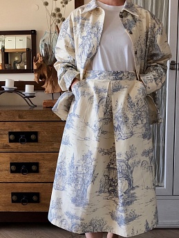 Юбка и рубашка из интерьрного хлопка