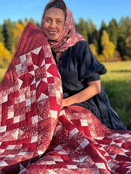 Покрывало в лоскутной технике из импортного хлопка