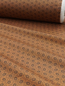 Импорт. хлопок "Лиственный ритм" цв.ореховый, ш.1.5м, хлопок-100%, 100гр/м.кв