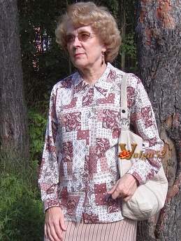 Женственная блуза из штапеля "Лоскутный мир"