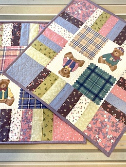 Накидки на стулья из сатина "Мишка Тедди - пэчворк" и "Пэчворк - ассорти"