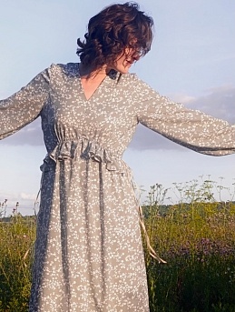 Платье из шпателя "Цветочный вихрь"