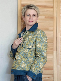 Куртка из импортного хлопка с узором У.Морриса