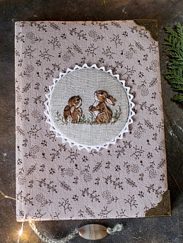 Обложка для книги из теплого хлопка "Мелкая ботаника"