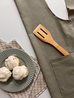 Современный фартук из льна костюмного