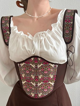 Корсет из хлопка "Сказочная лужайка"