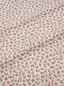 Теплый хлопок "Дарья - цветочки" цв.брусника, ш.1.51м, хлопок-100%, 150гр/м.кв