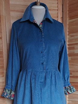 Платье из микровельвета и импортного хлопка