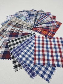 Комплект образцов "Пестрядь клетка" №4