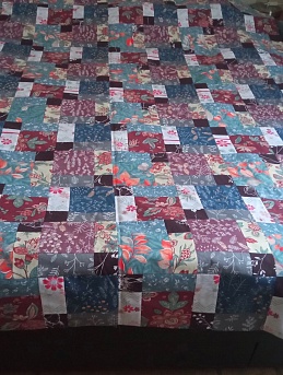 Одеяло в технике пэчворк из поплина и перкали