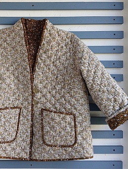 Стеганый жакет из теплого и импортного хлопка