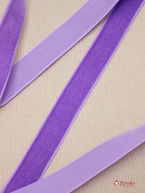 Лента бархатная цв.Насыщенная сирень, ш.16мм, полиэстер-100%
