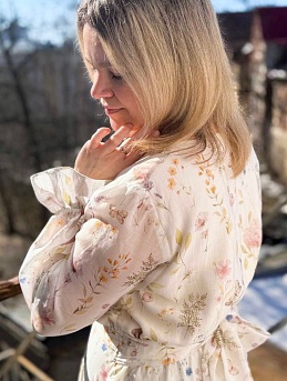 Платье из вискозного шифона "Ласковый взор"