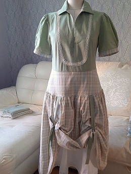 Платье из вареного хлопка однотонного и в клеточку