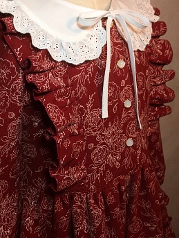 Праздничное детское платье из теплого хлопка