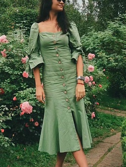 Платье из полульна