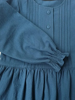 Платье из хлопка крэш "Морская волна"