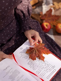 Осеннее платье из теплого хлопка "Цветочки - мотылечки"