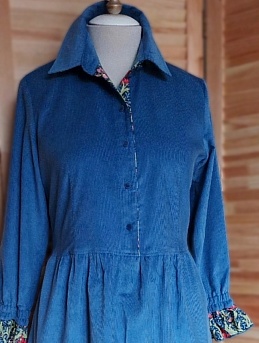 Платье из микровельвета и импортного хлопка