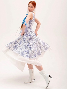 Корсет-сарафан из рогожки "Пастораль"