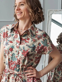 Платье в ретро-стиле из перкаля "Царевна"