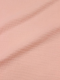 Муслин двухслойный с эффектом жатости цв.Персиковый, ш.1.4м, хл-100%, 110гр/м.кв