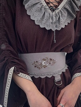 Роскошное платье из пестряди и вареного хлопка