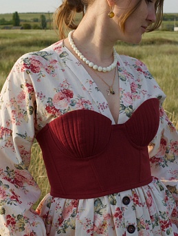 Романтичное платье из импортного хлопка "Роскошный букет"