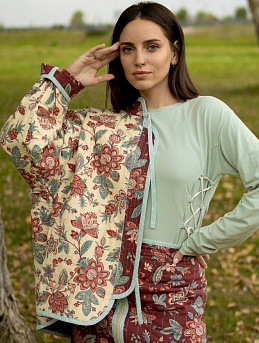 Ватник "Душа" двусторонний перкаля "Царевна"