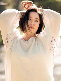 Рубаха традиционного кроя из вареного (стираный) хлопка