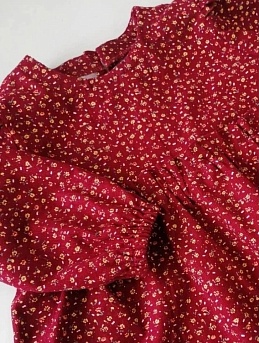 Платье из микровельвета "Маленькие лютики"