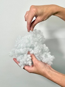 Файбер (шарики), 1 кг - 1 пакет, силиконизированное волокно-100%