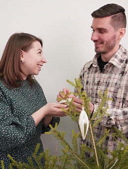 Платье из теплого хлопка и мужская рубашка из фуле