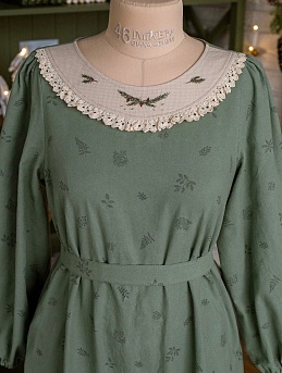 Платье из теплого хлопка "Сухоцветы" 