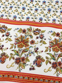 Мерный лоскут (ткань в отрезах) Рогожка "Ализарин" цв.белый, ш.1.5м, хлопок-100%, 160гр/м.кв