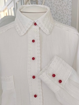 Рубашка из фактурного хлопка "Полоски"