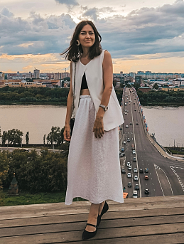 Юбка на резинке из шитья "Цветочное"