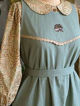 Блузка из Перкали Премиум (Digital) "Ивушка" и сарафан из полульна