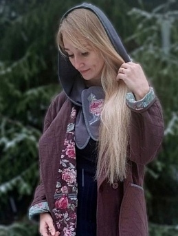 Пальто из хлопка крэш и сатина