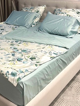 Постельное белье из сатина "Аромат эвкалипта"